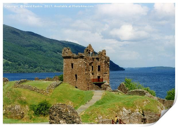 Grant Tower, Urquhart Castle on the shore of Loch  Print by Photogold Prints