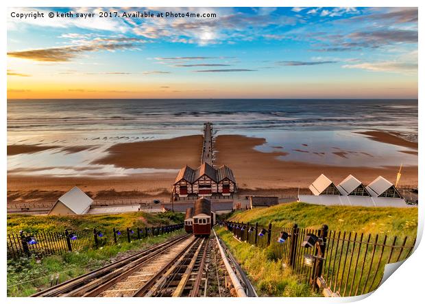 A Majestic View of Saltburn Pier Print by keith sayer