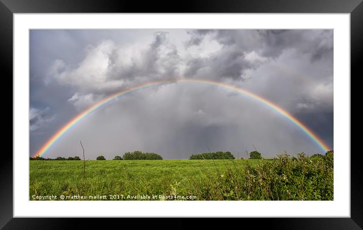 At The End Of The Rainbow Framed Mounted Print by matthew  mallett