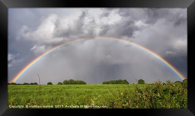 At The End Of The Rainbow Framed Print by matthew  mallett