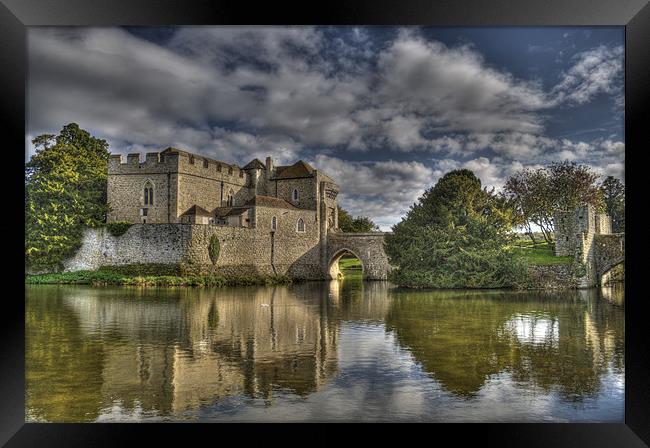 Leeds Castle Reflections Framed Print by Chris Thaxter