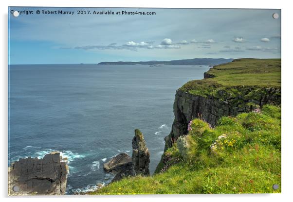 Handa Island Cliff View Acrylic by Robert Murray