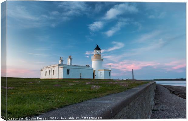 Chanonry Lighthouse Sunset Canvas Print by John Russell