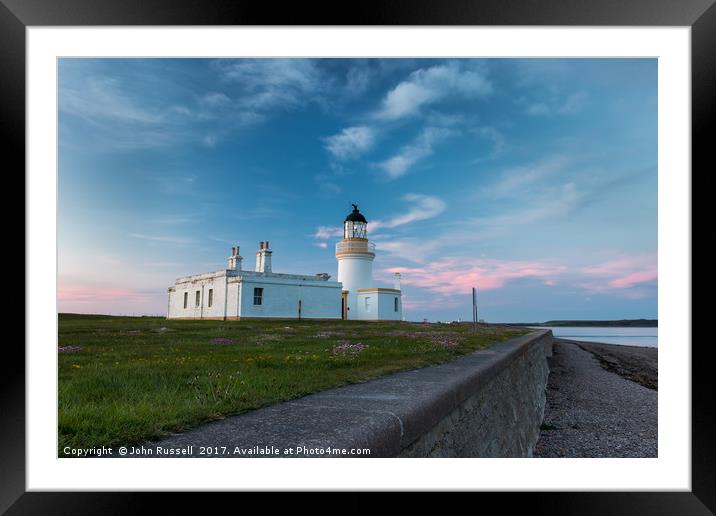 Chanonry Lighthouse Sunset Framed Mounted Print by John Russell