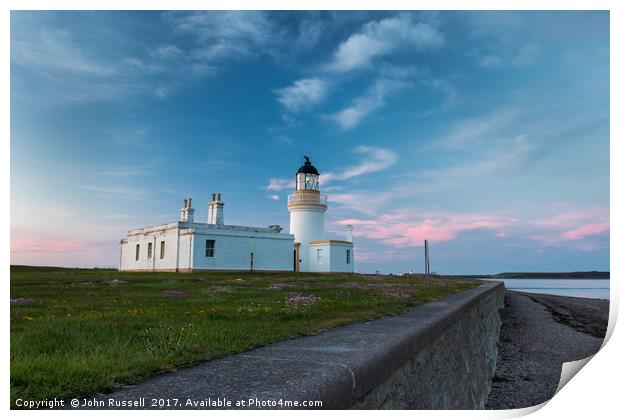 Chanonry Lighthouse Sunset Print by John Russell