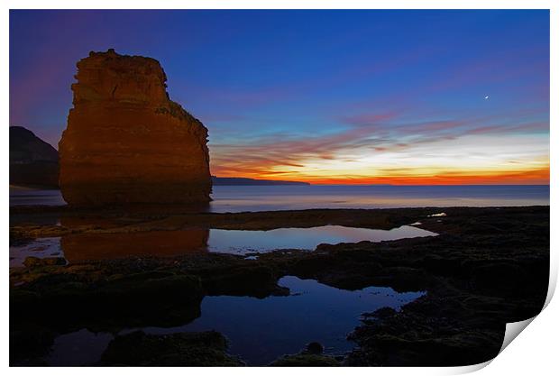 Sunrise at Ladram Bay -Devon Print by Pete Hemington