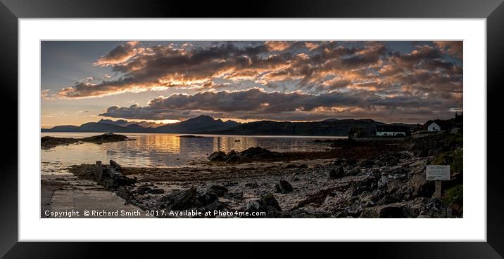Reflected sunset colour Framed Mounted Print by Richard Smith
