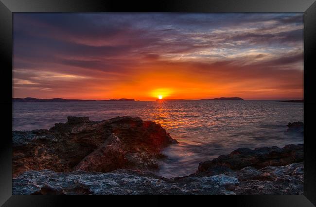 Ibiza Sunset Framed Print by Ed Alexander