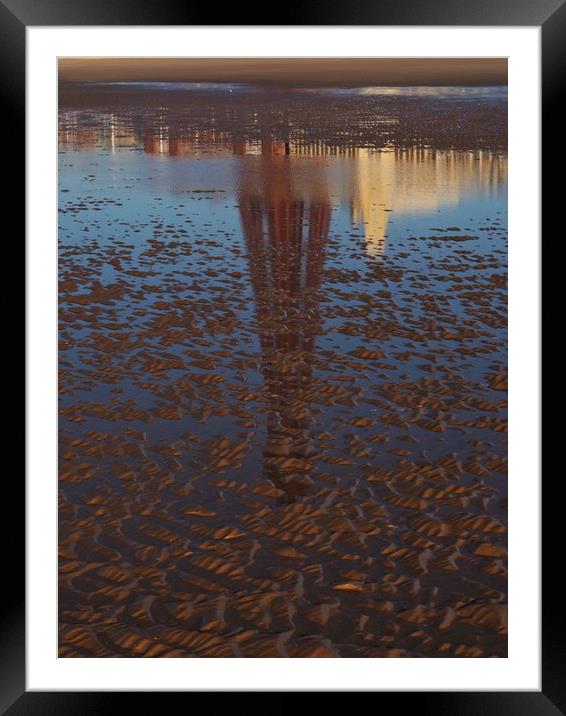 Blackpool Beach.  Framed Mounted Print by Victor Burnside