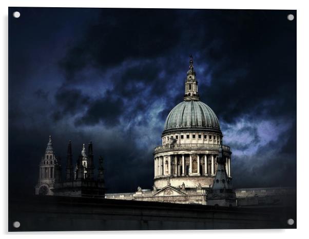 St Paul's,London,UK. Acrylic by Victor Burnside
