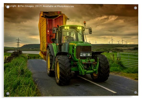 Countryside farming Acrylic by Derrick Fox Lomax
