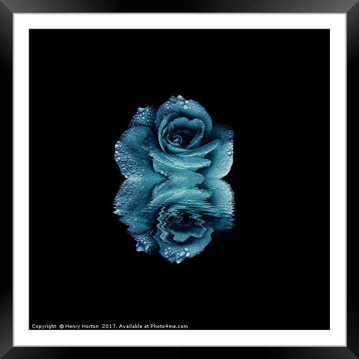 Reflecting Blue Framed Mounted Print by Henry Horton