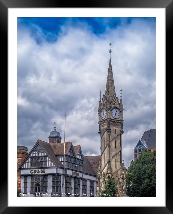 Leicester Clock Tower Framed Mounted Print by Iain Merchant