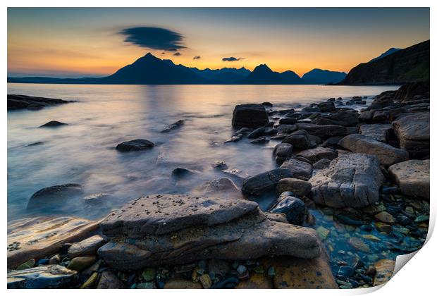 Elgol and the Cuillin Mountains Print by Michael Brookes