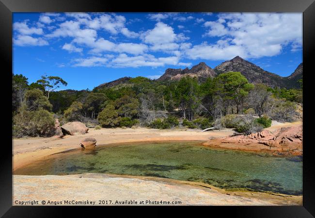 Honeymoon Bay, Freycinet National Park, Tasmania Framed Print by Angus McComiskey