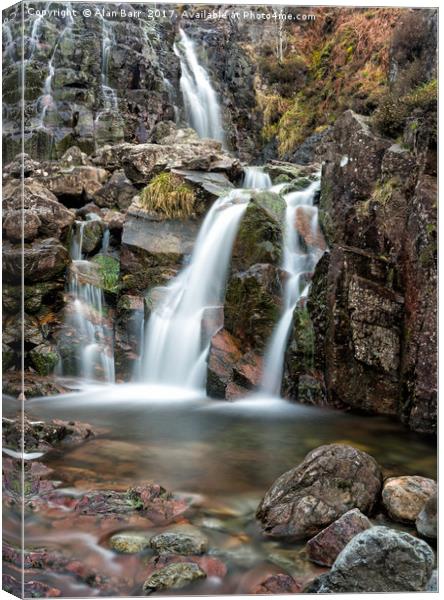 Stickle Ghyll Waterfall in the Lake District Canvas Print by Alan Barr