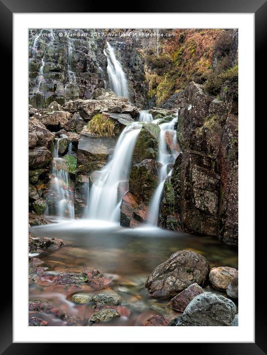 Stickle Ghyll Waterfall in the Lake District Framed Mounted Print by Alan Barr
