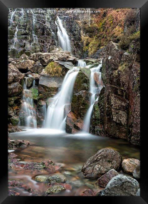 Stickle Ghyll Waterfall in the Lake District Framed Print by Alan Barr
