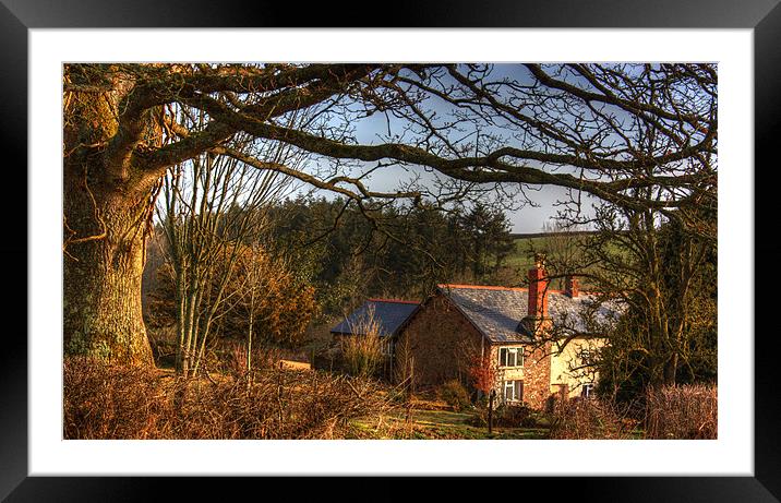 Farmhouse in the valley Framed Mounted Print by Rob Hawkins