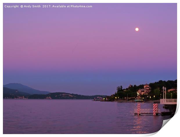 Lake Maggiore Sunset           Print by Andy Smith