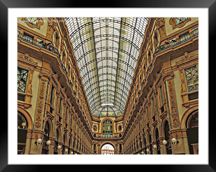 Milan Galleria           Framed Mounted Print by Andy Smith