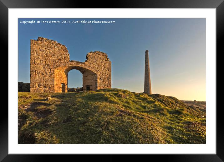 Botallack Ruins Framed Mounted Print by Terri Waters