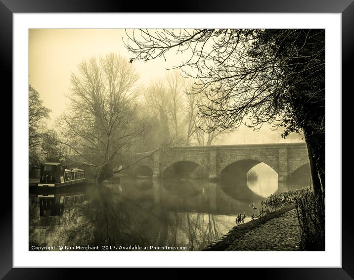 A Foggy Morning on the River Soar Framed Mounted Print by Iain Merchant