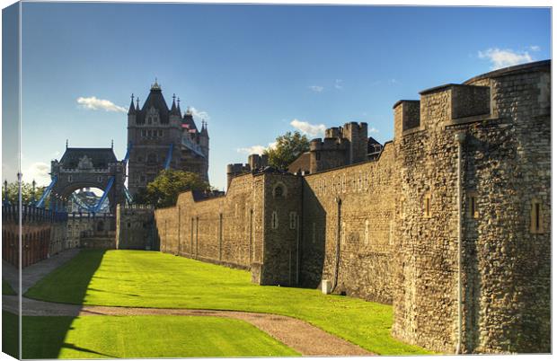 Tower of London East wall and moat Canvas Print by Chris Day
