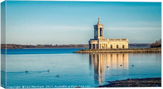 The Church on the Water... Canvas Print by Iain Merchant