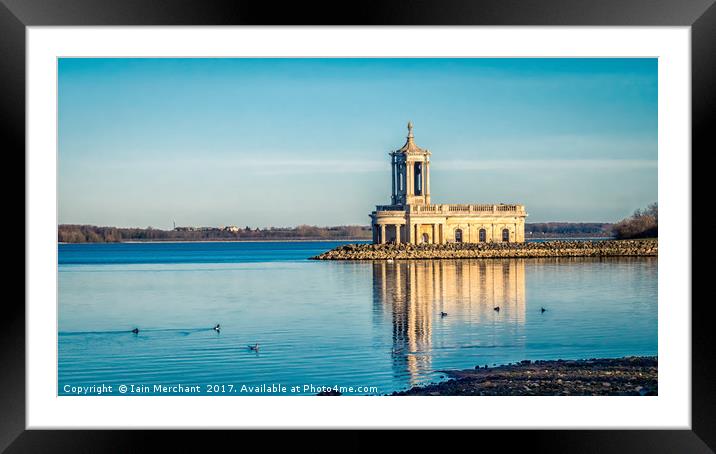 The Church on the Water... Framed Mounted Print by Iain Merchant