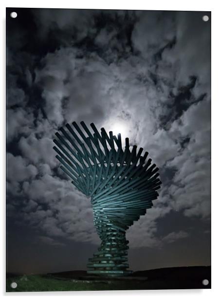Singing Ringing Tree Moon Acrylic by Pete Collins