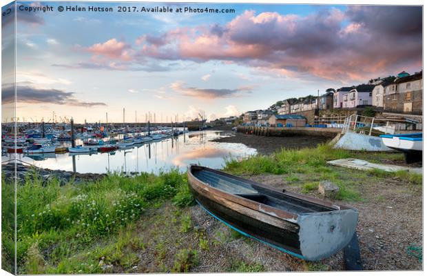 Newlyn Harbour in Cornwall Canvas Print by Helen Hotson