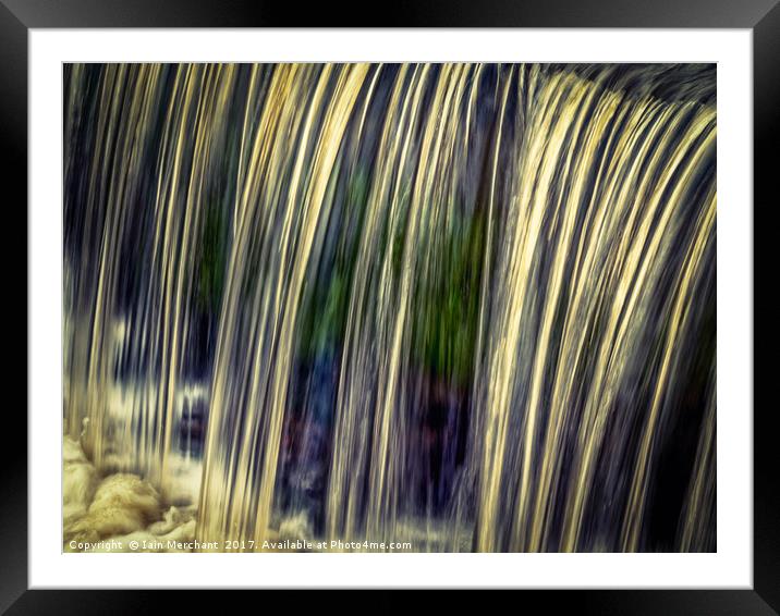 Water Falls... Framed Mounted Print by Iain Merchant