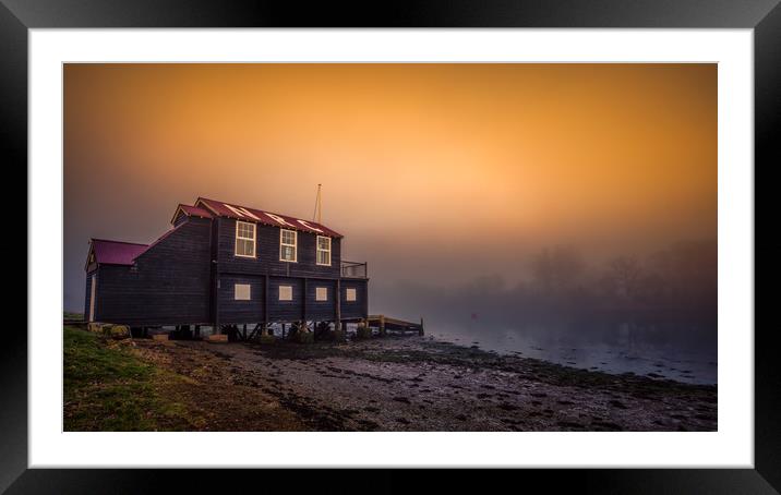 Newport Rowing Clubhouse Framed Mounted Print by Wight Landscapes