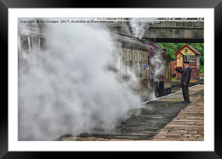 HDR of east lancs railway at bury Framed Mounted Print by Derrick Fox Lomax