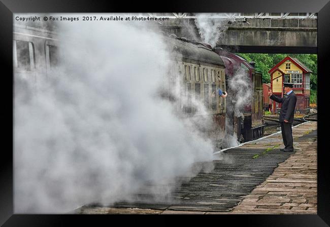 HDR of east lancs railway at bury Framed Print by Derrick Fox Lomax