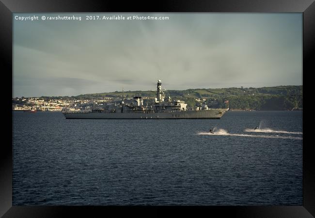 HMS Somerset Framed Print by rawshutterbug 