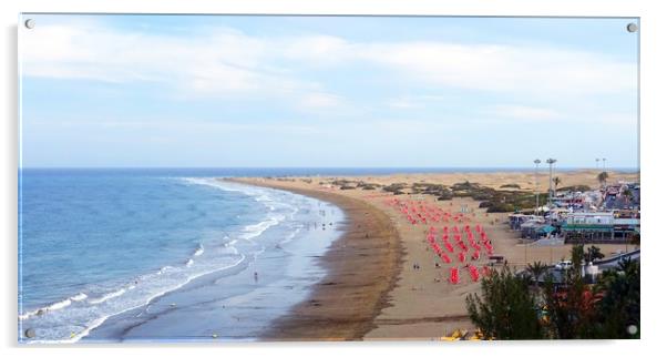     Maspalomas beach and dunes                     Acrylic by Anthony Kellaway