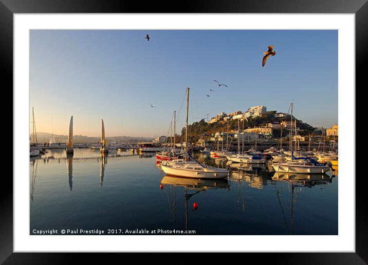 Torquay Harbour, Early Morning Framed Mounted Print by Paul F Prestidge