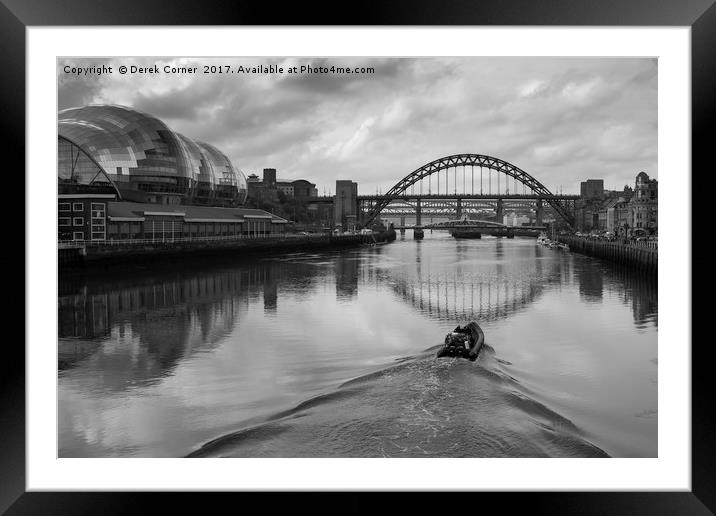 Tyne bridges and The Sage Framed Mounted Print by Derek Corner