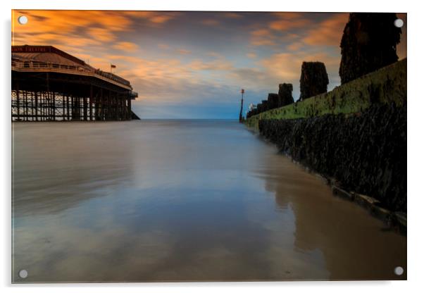 "Ethereal Tranquility: A Captivating Cromer Pier C Acrylic by Mel RJ Smith