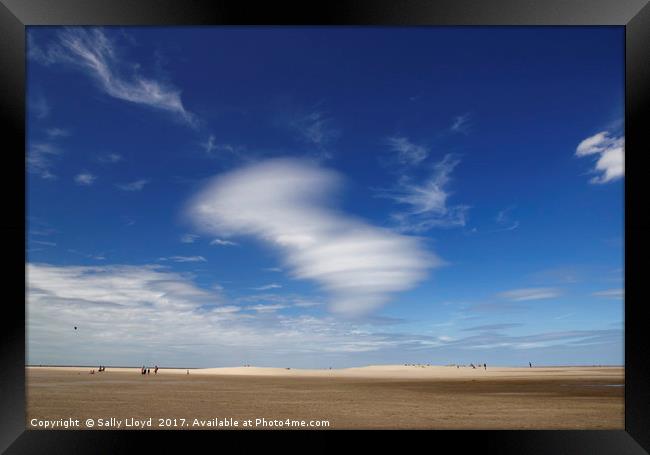 A Blur of Cloud Framed Print by Sally Lloyd