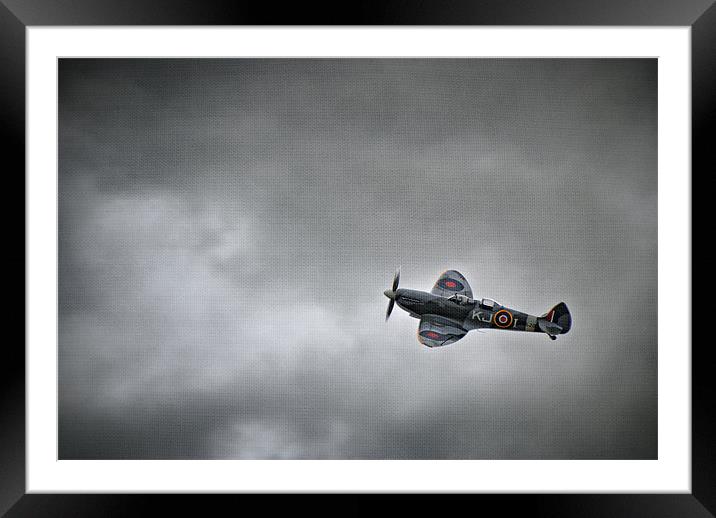 Spitfire Framed Mounted Print by Jeni Harney