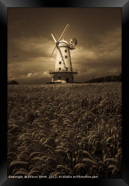 Llancayo Windmill Framed Print by Sharon Smith
