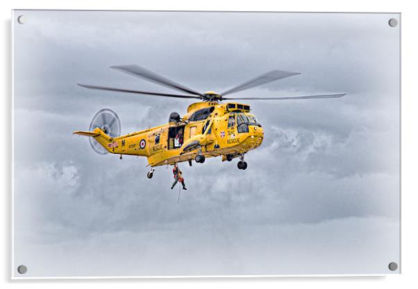 RAF Sea King Search and Rescue Acrylic by Jeni Harney