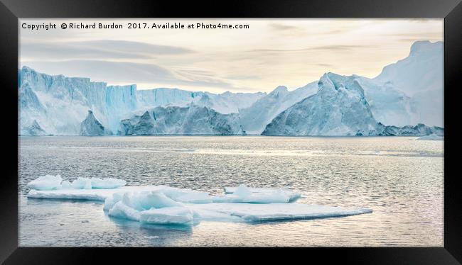 The Kangia Icefjord Framed Print by Richard Burdon