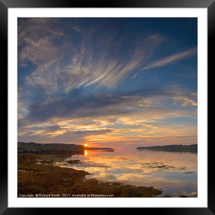 Sunset from The Aird, Bernisdale Framed Mounted Print by Richard Smith