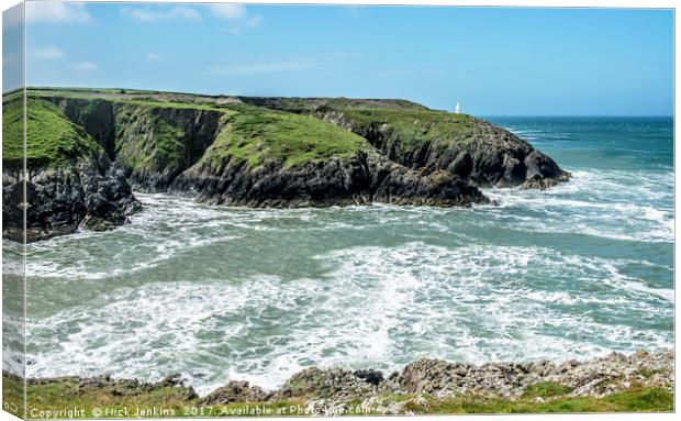 The Pembrokeshire Coast at Porthgain West Wales Canvas Print by Nick Jenkins