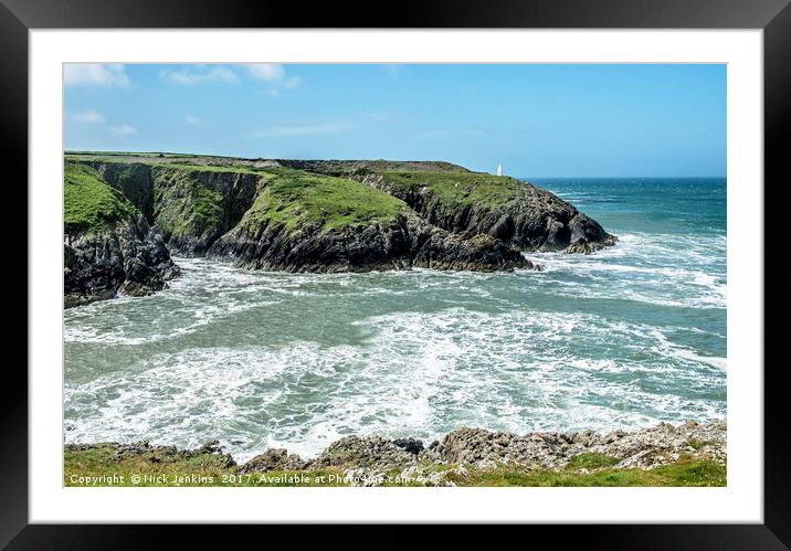 The Pembrokeshire Coast at Porthgain West Wales Framed Mounted Print by Nick Jenkins