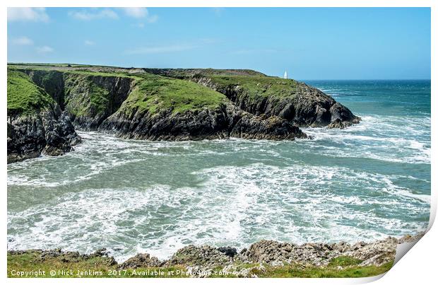 The Pembrokeshire Coast at Porthgain West Wales Print by Nick Jenkins